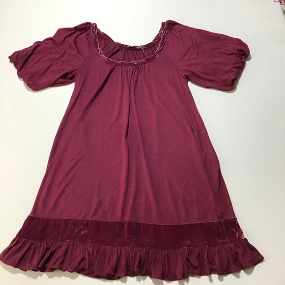 Juicy Couture Y2K Bordeaux Burgundy Babydoll Mini Dress - Picture 4 of 12